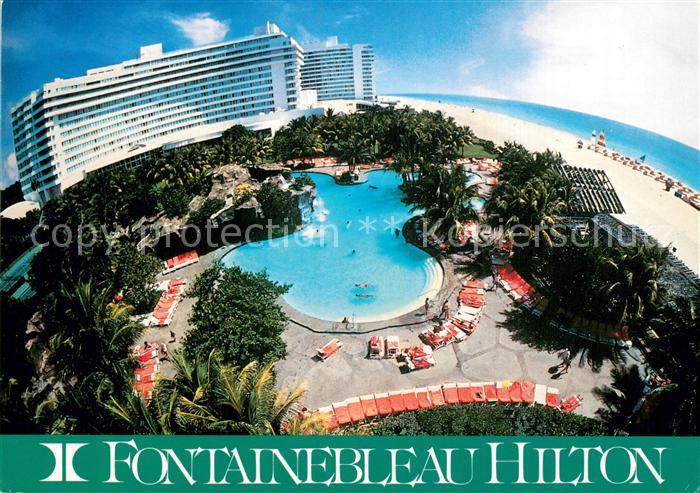 Miami Beach Fontainebleau Hilton Hotel Swimming Pool Beach