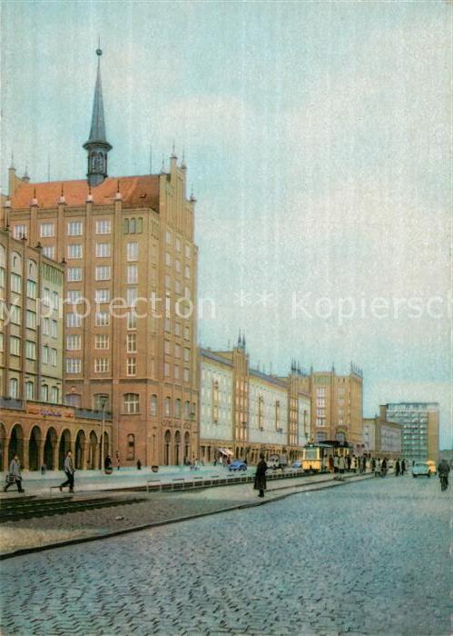 ROSTOCK CITY Lange Strasse mit Hochhaus