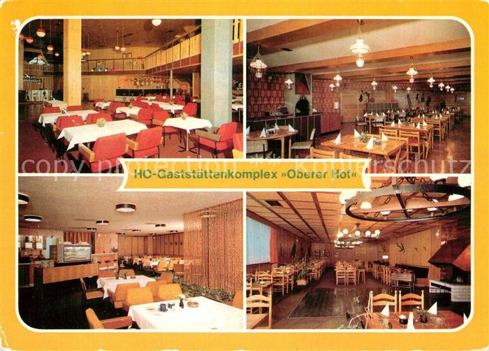 Oberhof Thueringen HO Gaststaettenkomplex Oberer Hof Tanzbar Restaurant Mokkabar