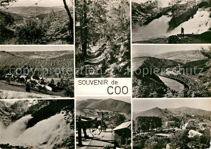 Coo Stavelot Landschaftspanorama Bergbahn Bergstation Wasserfall
