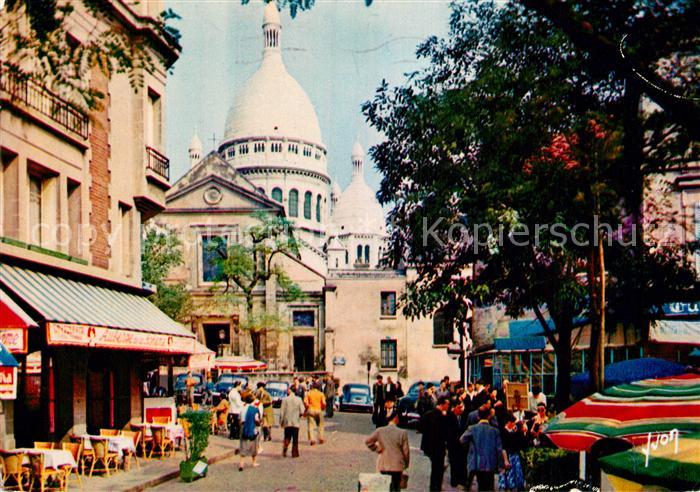 Paris Place du Tertre et le Sacre Coeur