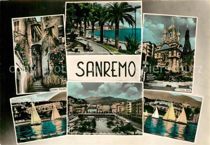 Sanremo vecchia Lungomare Imperatrice Chiesa Russa Piazza Colombo e Stazione Aut