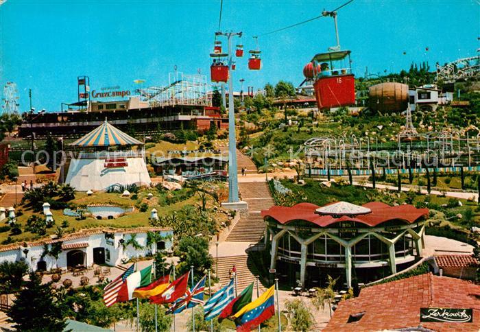 Barcelona Cataluna Parque de Montjuich Transbordador al Castillo Freizeitpark