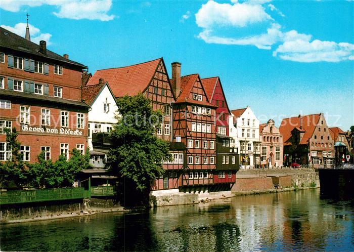 LueNEBURG  CITY Haeuserpartie an der Ilmenau