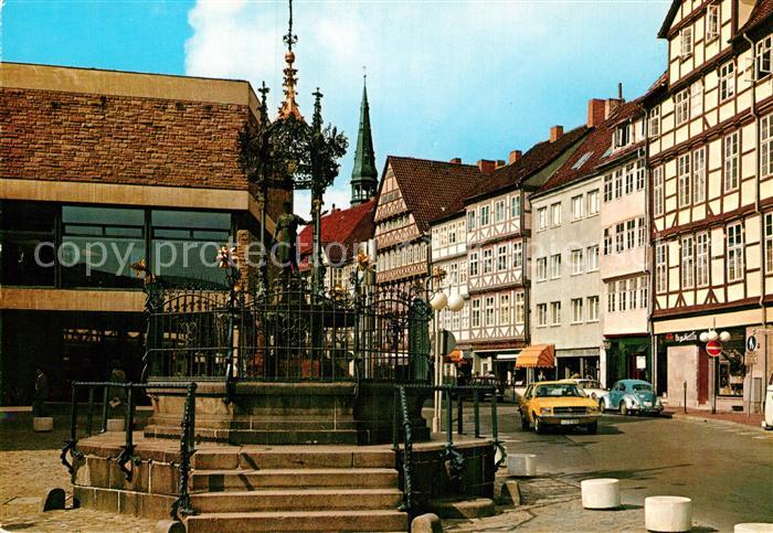 HANNOVER  CITY Holzmarkt Oskar Winter Brunnen Historisches Museum Fachwerkhaeuse