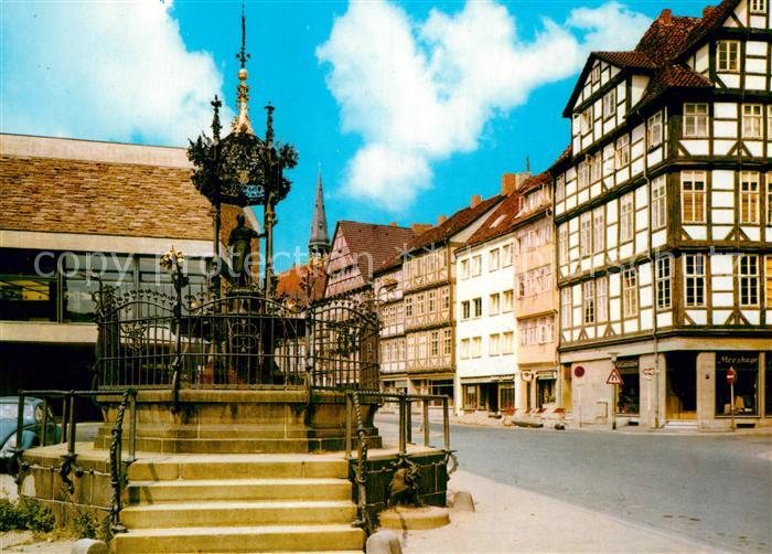 HANNOVER  CITY Holzmarkt Oskar Winter Brunnen Historisches Museum Fachwerkhaeuse