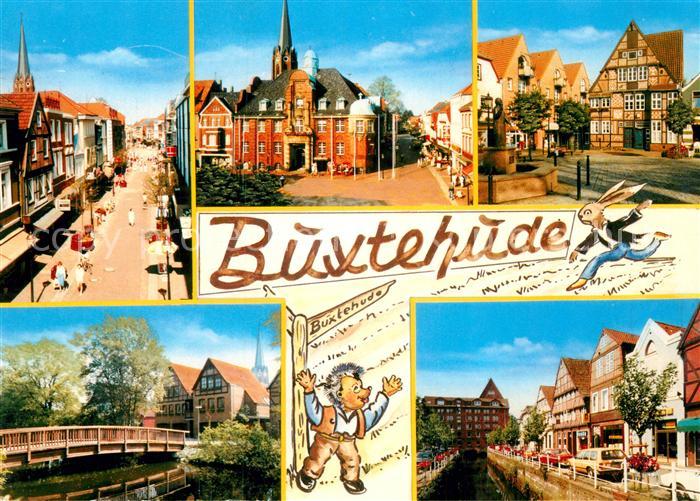 Buxtehude Teilansichten Altstadt Fussgaengerzone Karikaturen