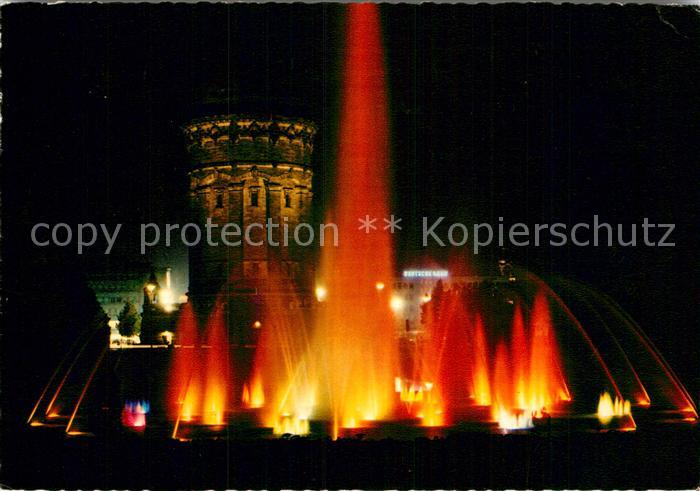 MANNHEIM BW Wasserspiele bei Nacht