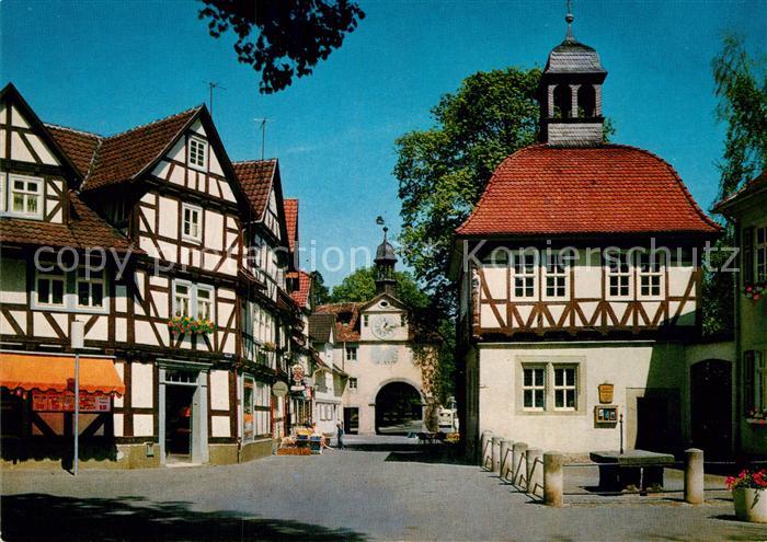 Bad Sooden-Allendorf Altes Tor mit Pfennigstube Fachwerkhaeuser Altstadt