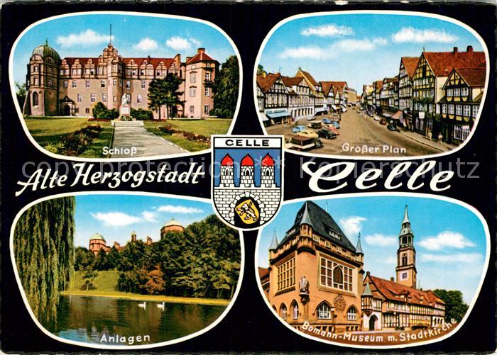 Celle Niedersachsen Schloss Grosser Plan Bomann Museum Stadtkirche Anlagen Park
