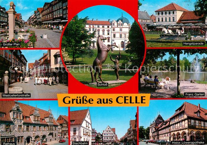 Celle Niedersachsen Grosser Plan Brunnen Westcellertorstrasse Rathaus Schloss Pf