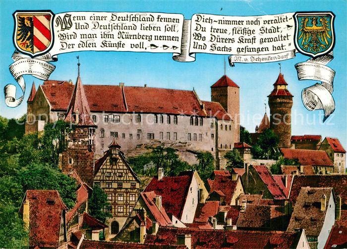 NueRNBERG  CITY Burg von Sueden Altstadt Gedicht Wappen