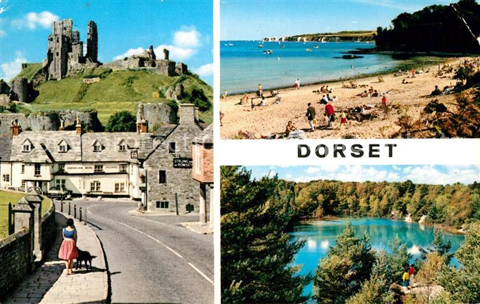 Dorset UK Corfe Village and Castle Studland Beach and the Blue Pool