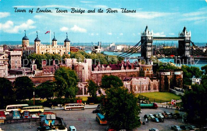 London The Tower of London Tower Bridge and the River Thames