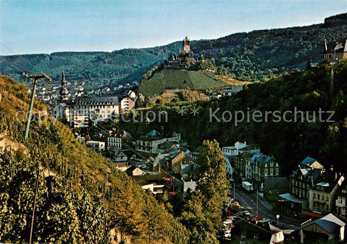 Cochem Mosel Panorama mit Sesselbahn und Burg Cochem