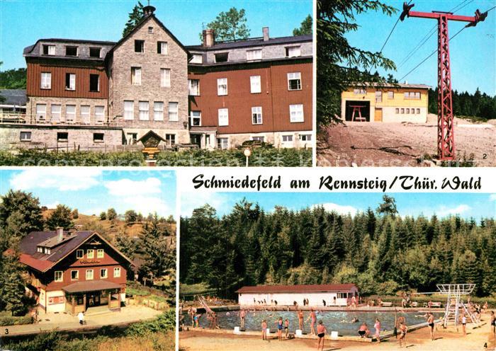 Schmiedefeld Rennsteig Erholungsheim Stutenhaus Liftbaude Filmbuehne Waldbad