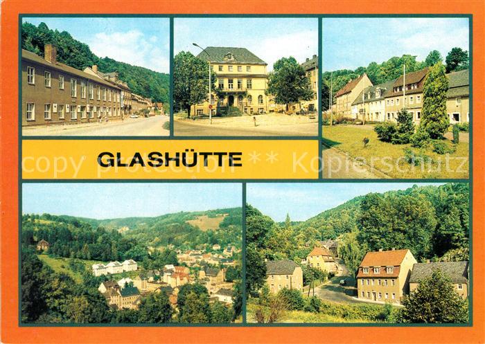 Glashuette Sachsen Kulturhaus Ingenieurschle Markt Teilansicht Luchauer Strasse