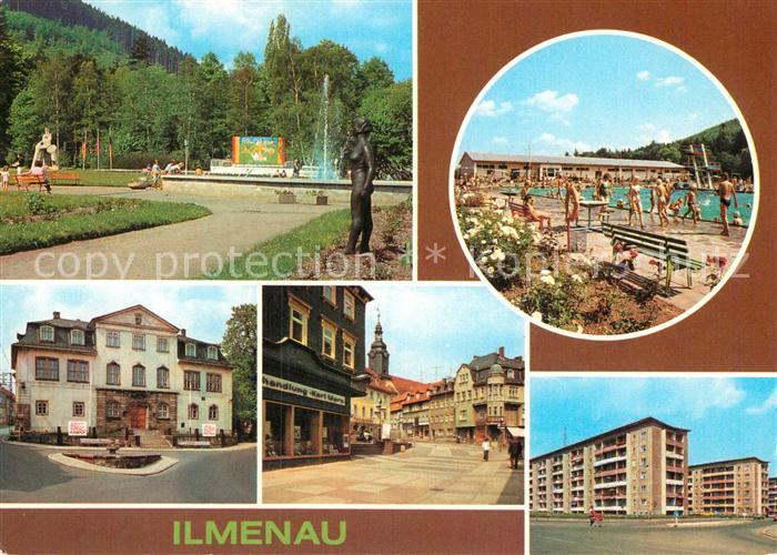 Bad Ilmenau Park Kreiskulturhaus Schwimmsportstaette DPF Museum Lindenstr Neubau