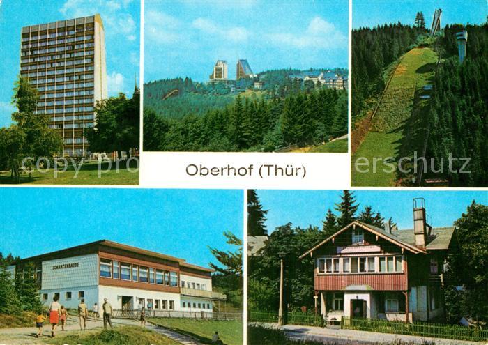 Oberhof Thueringen FDGB Erholungsheim Rennsteig Interhotel Panorama Schanze am R