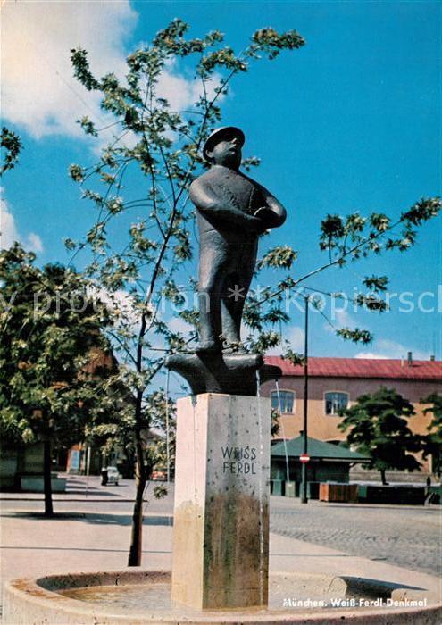 Muenchen Bayern Weiss Ferdl Denkmal am Viktualienmarkt