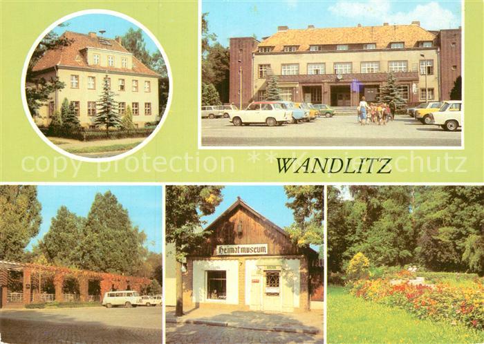 Wandlitz Postamt Bahnhof Platz der Berfreiung Heimatmuseum Parkanlage