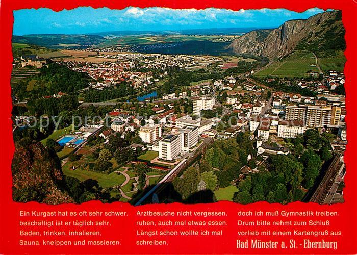 Bad Muenster Stein Ebernburg Blick vom Rheingrafenstein