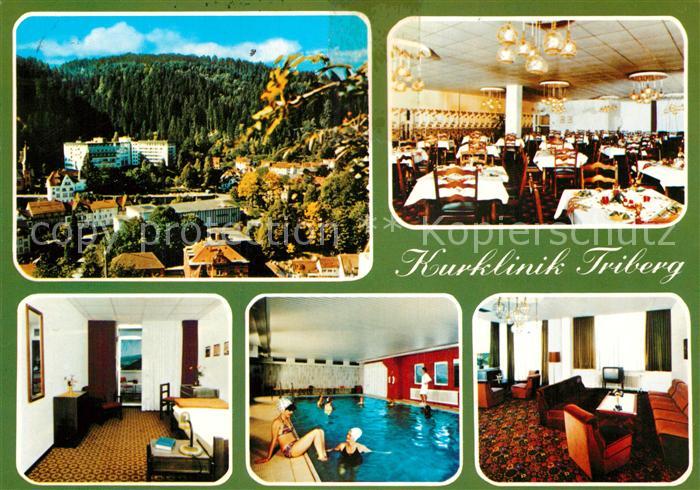 Triberg Schwarzwald Kurklinik Triberg Speisesaal Hallenbad TV Raum