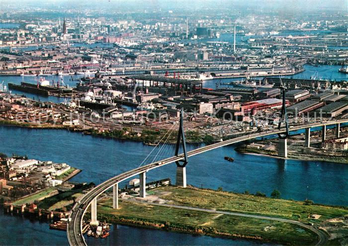 HAMBURG  CITY Kohlbrandbruecke Fliegeraufnahme