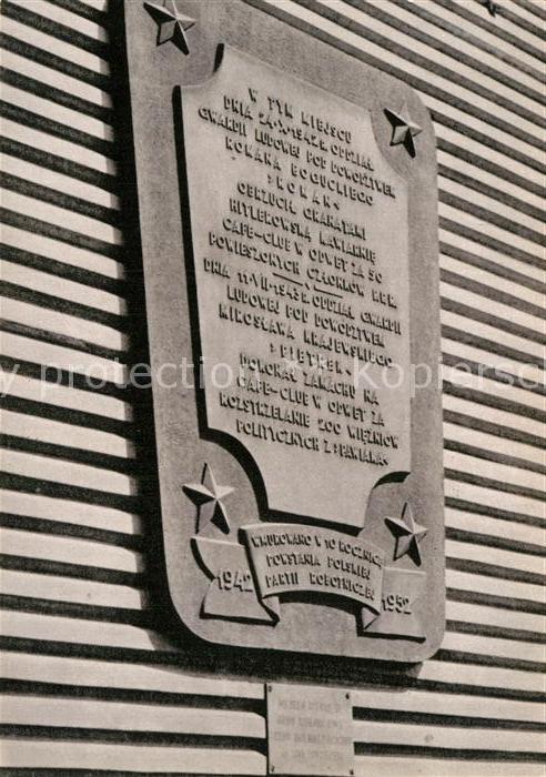 Warschau Masowien Gedenktafel