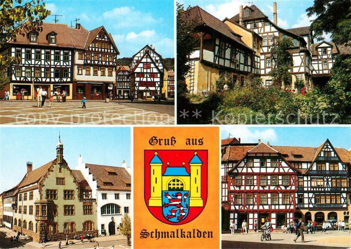 Schmalkalden Thueringen Altmarkt Schmiedhof Rathaus Salzbruecke