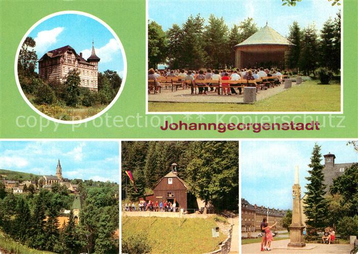 Johanngeorgenstadt HO Hotel Deutsches Haus Platz des Bergmanns Schaubergwerk Glo