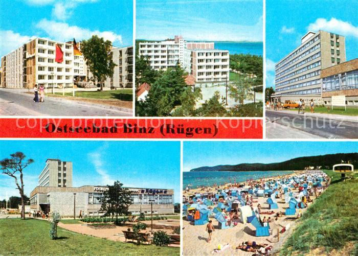 Binz Ruegen FDGB Erholungsheime Rugard Stubbenkammer Arkona und Ruegen Strandpar