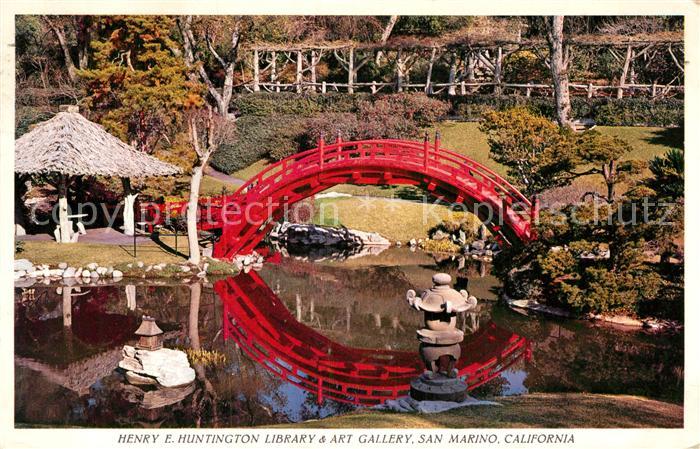 San Marino California Bridge in the Oriental Garden Henry E Huntington Library &