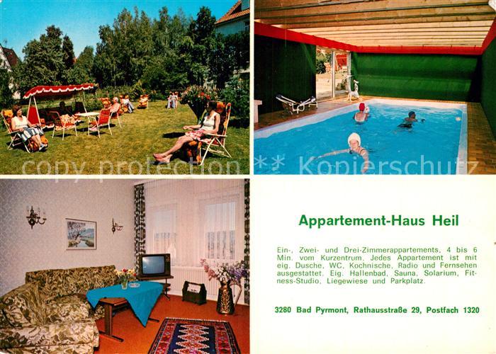 Bad Pyrmont Appartement Haus Heil Hallenbad Liegewiese