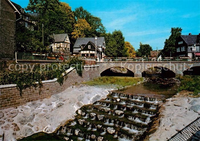Bad Berleburg Bruecke Wasserfall