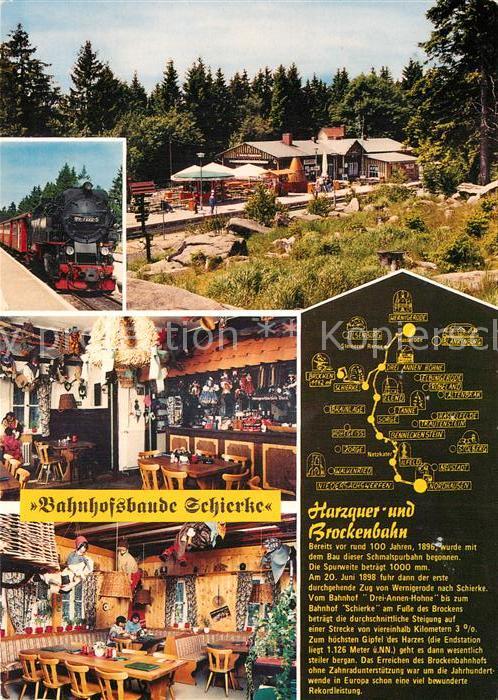 Schierke Harz Bahnhofsbaude Gastraum Bar Dampflokomotive Brockenbahn Nationalpar