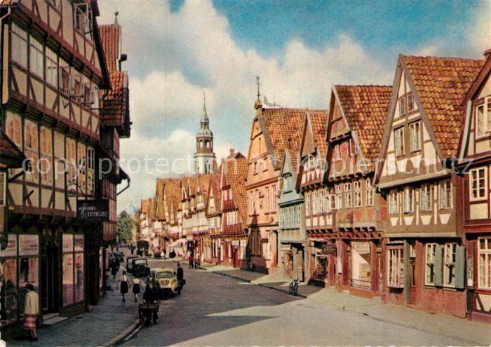 Celle Niedersachsen Zoellnerstrasse Giebelhaeuser Fachwerkhaeuser