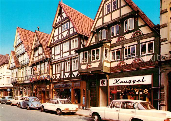Celle Niedersachsen Zoellnerstrasse Giebelhaeuser Fachwerkhaeuser Ladengeschaeft