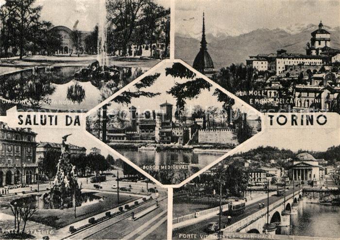 Torino Giardino Mole Monte dei Capruccini Ponte Piazza Statuto