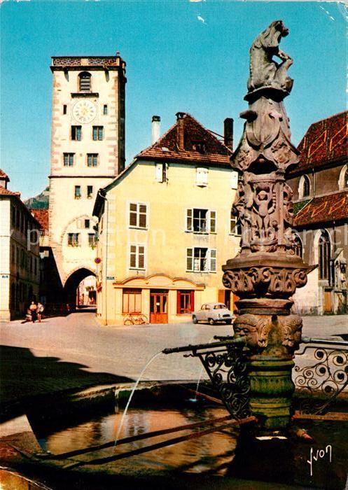Ribeauville Haut Rhin Elsass Tour des Bouchers et Fontaine Renaissance