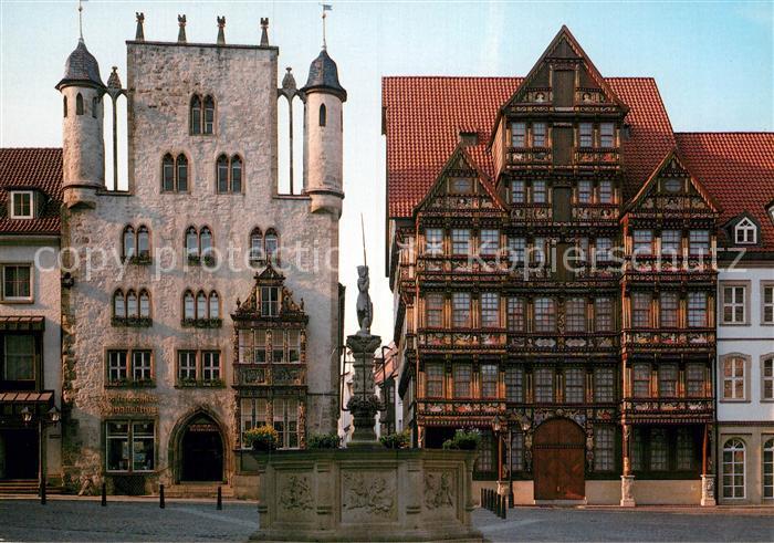 HILDESHEIM  CITY Tempelhaus Wedekindhaus Historische Gebaeude Brunnen