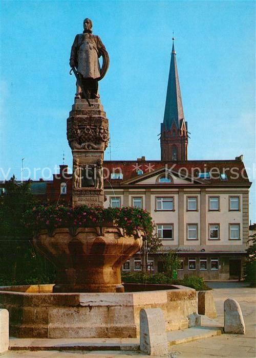 LueNEBURG  CITY Johannes Reichenbach Brunnen Kirchturm