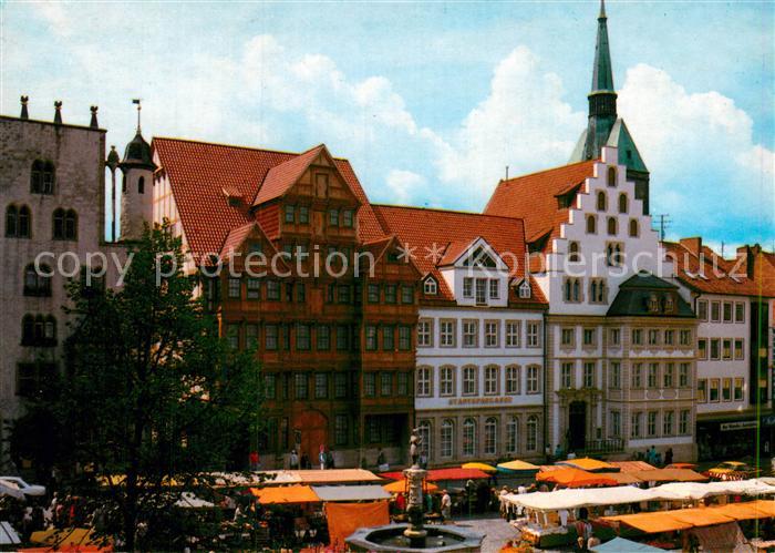 HILDESHEIM  CITY Marktplatz Wedekindhaus Luentzelhaus Rolandstift Stadtsparkasse