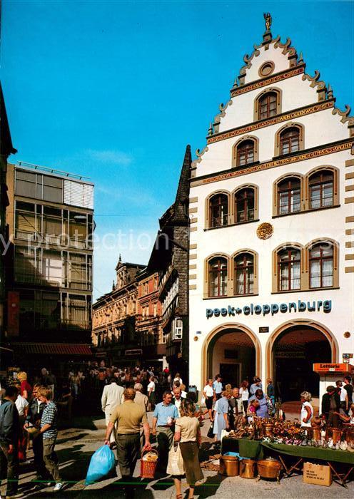Braunschweig Kohlmarkt Ecke Schuhstrasse Fussgaengerzone Haus Goldene Rose Altst