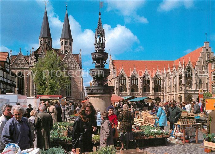 Braunschweig Altstadtmarkt Marienbrunnen St Martini Kirche Rathaus Historische G