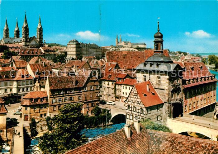 Bamberg Rathaus mit Dom Altstadt