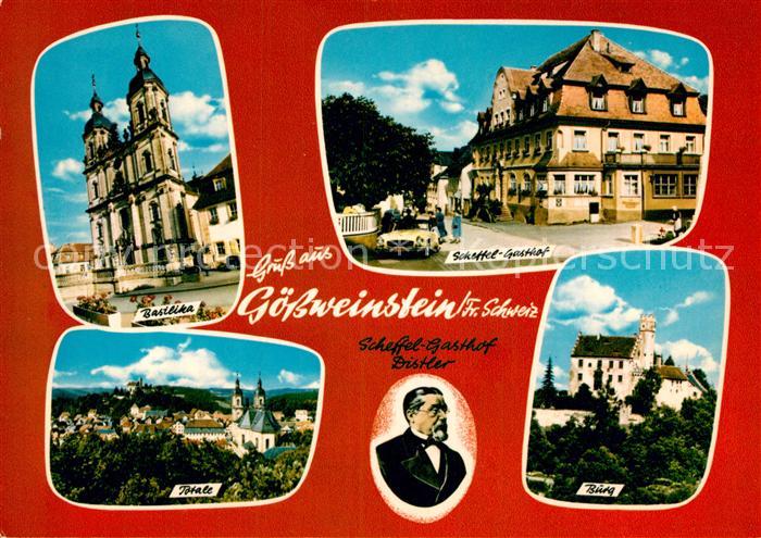 Goessweinstein Basilika Scheffel Gasthof Portrait Burg Totale