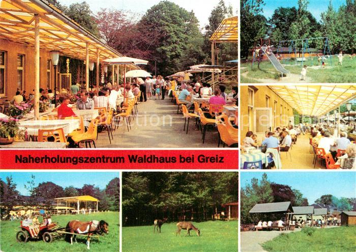 Greiz Thueringen Naherholungszentrum Waldhaus Kinderspielplatz Tierpark Ponykuts