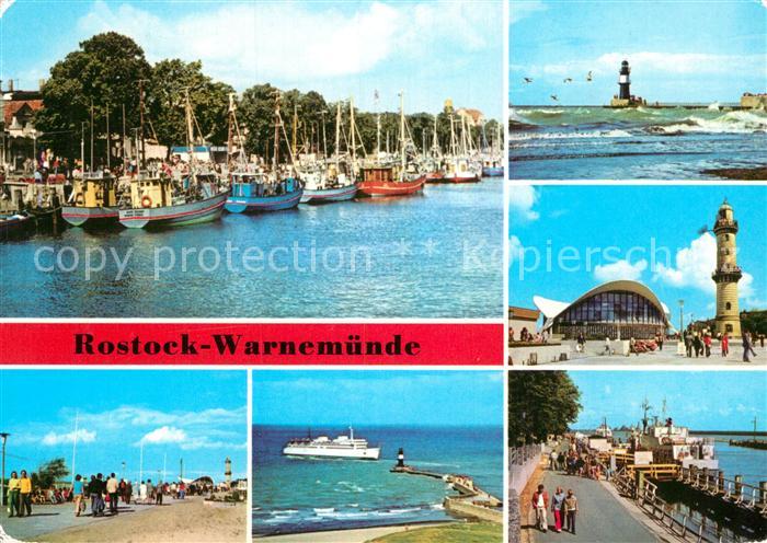 Warnemuende Ostseebad Alter Strom Fischkutter Seepromenade Mole Konsum Gaststaet