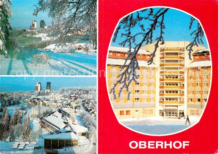 Oberhof Thueringen Interhotel Panorama FDGB Erholungseim Fritz Weineck Winterpan